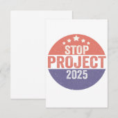 Project 2025 Trump American Patroitic USA Button Save The Date (Voorkant / Achterkant)