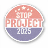 Project 2025 Trump Amerikaans Patriottisch USA Kno Sticker (Voorkant)