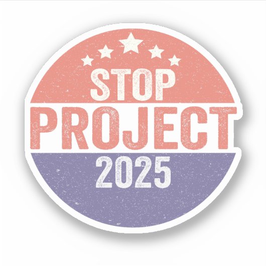 Project 2025 Trump Amerikaans Patriottisch USA Kno Sticker (Voorkant)