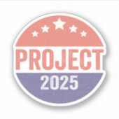 Project 2025 Trump Amerikaans Patriottisch USA Sticker (Voorkant)