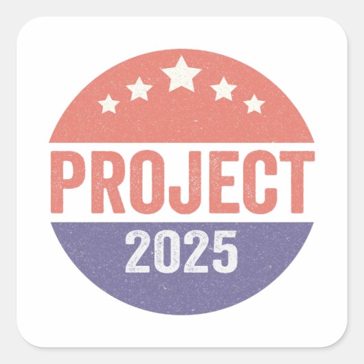 Project 2025 Trump Amerikaans Patriottisch USA Vierkante Sticker (Voorkant)