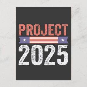 Project 2025 Trump Amerikaans Patroïtisch T-shirt Briefkaart
