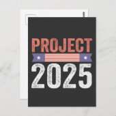Project 2025 Trump Amerikaans Patroïtisch T-shirt Briefkaart (Voorkant / Achterkant)