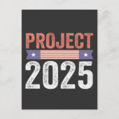 Project 2025 Trump Amerikaans Patroïtisch T-shirt Briefkaart (Voorkant)