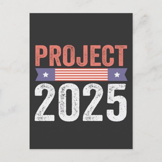 Project 2025 Trump Amerikaans Patroïtisch T-shirt Briefkaart (Voorkant)