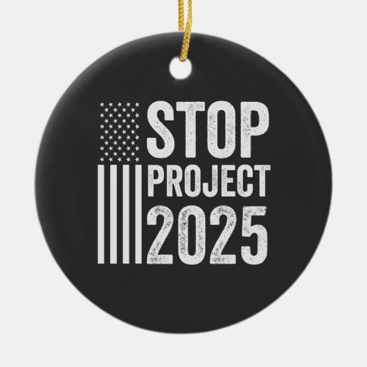 Project 2025 Trump Amerikaans Republikeins VS Keramisch Ornament (Voorkant)