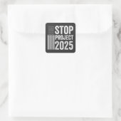 Project 2025 Trump Amerikaans Republikeins VS Vierkante Sticker (Tas)