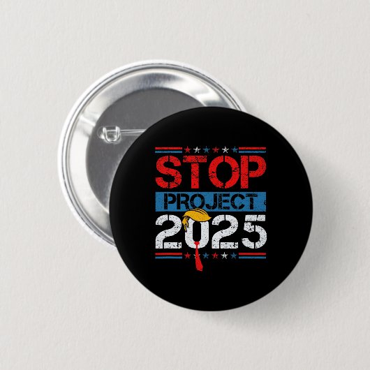 Project 2025 Trump's Project Anti Trump 1 Ronde Button 5,7 Cm (Voorkant /achterkant)