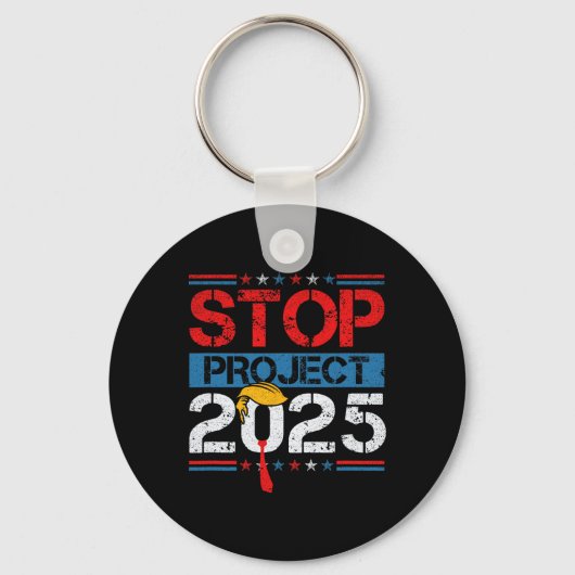 Project 2025 Trump's Project Anti Trump 1 Sleutelhanger (Voorkant)