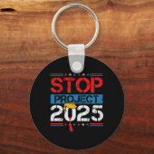 Project 2025 Trump's Project Anti Trump 1 Sleutelhanger (Voorkant)