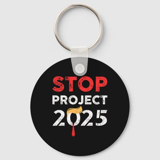 Project 2025 Trump's Project Anti Trump 2 Sleutelhanger (Voorkant)