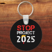 Project 2025 Trump's Project Anti Trump 3 Sleutelhanger (Voorkant)