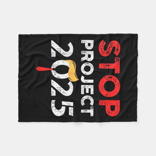 Project 2025 Trump's Project Anti Trump Funny Gift Fleece Deken (Voorkant (Horizontaal))