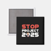 Project 2025 Trump's Project Anti Trump Patriotic Magneet (Voorkant / Achterkant)