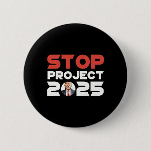Project 2025 Trump's Project Anti Trump Patriotic Ronde Button 5,7 Cm