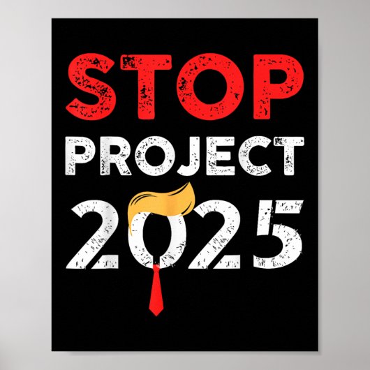 Project 2025 Trump's Project tegen Trump Poster (Voorkant)