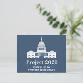 Project 2026 Stem voor Democratie Briefkaart (Staand voorkant)