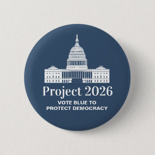 Project 2026 Stem voor Democratie Ronde Button 5,7 Cm