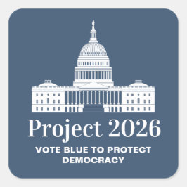 Project 2026 Stem voor Democratie Vierkante Sticker
