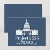 Project 2026 Vote for Democracy Briefkaart (Voorkant / Achterkant)
