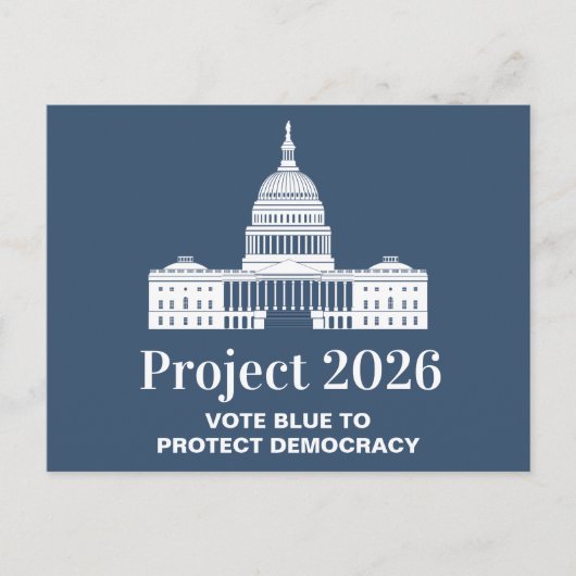 Project 2026 Vote for Democracy Briefkaart (Voorkant)