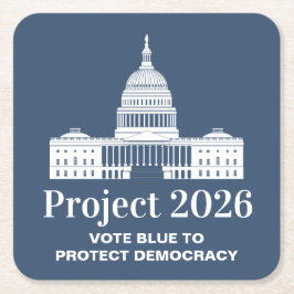 Project 2026 Vote for Democracy Kartonnen Onderzetters