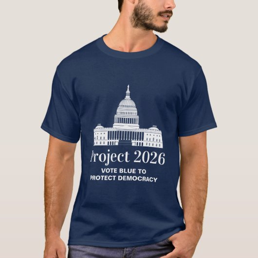 Project 2026 Vote for Democracy T-shirt (Voorkant)