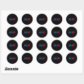 Project 8647 Weersta Subtiele Foxtrot Delta Tango  Ronde Sticker (Vel)
