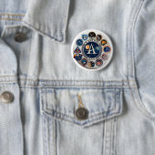 Project Apollo: Het samengestelde Logo Ronde Button 5,7 Cm (In situ)