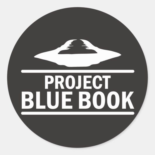 Project Blauw boek Ronde Sticker (Voorkant)