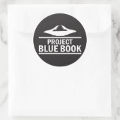 Project Blauw boek Ronde Sticker (Tas)