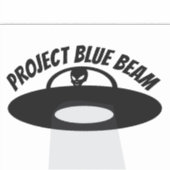PROJECT BLUE BEAM UFO CAR DECAL STICKER (Voorkant)
