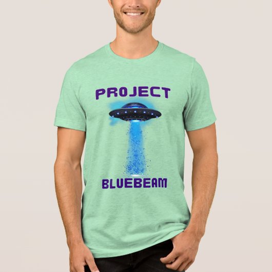 Project Bluebeam New Jersey Drones UFO Tri-Blend Shirt (Voorkant)