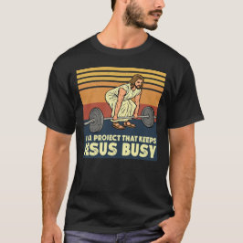 Project dat Jezus bezighoudt Funny Deadlift Retro T-shirt