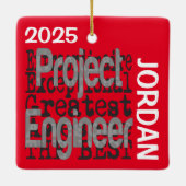 Project Engineer Extraordinaire Aangepast Keramisch Ornament (Achterkant)