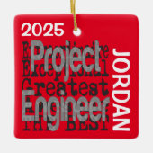 Project Engineer Extraordinaire Aangepast Keramisch Ornament (Voorkant)