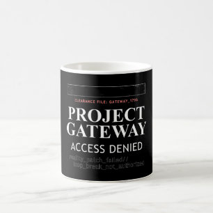 Project Gateway - TOEGANG GEWEIGERD - Reality Glit Koffiemok