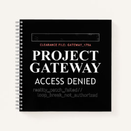 Project Gateway - TOEGANG GEWEIGERD - Reality Glit Notitieboek