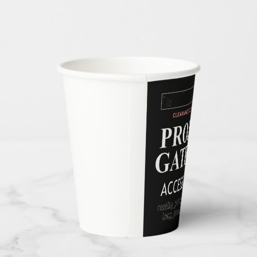 Project Gateway - TOEGANG GEWEIGERD - Reality Glit Papieren Bekers (Rechts)