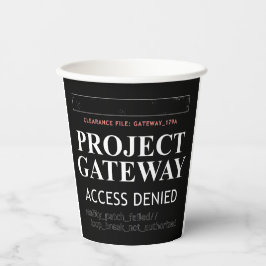 Project Gateway - TOEGANG GEWEIGERD - Reality Glit Papieren Bekers