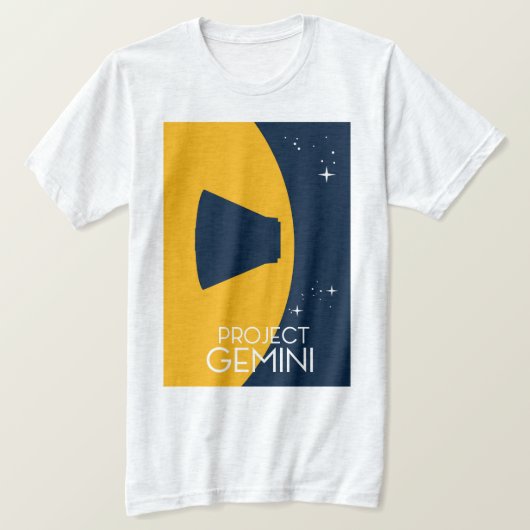Project Gemini ruimte kunst illustratie T-shirt (Design voorkant)