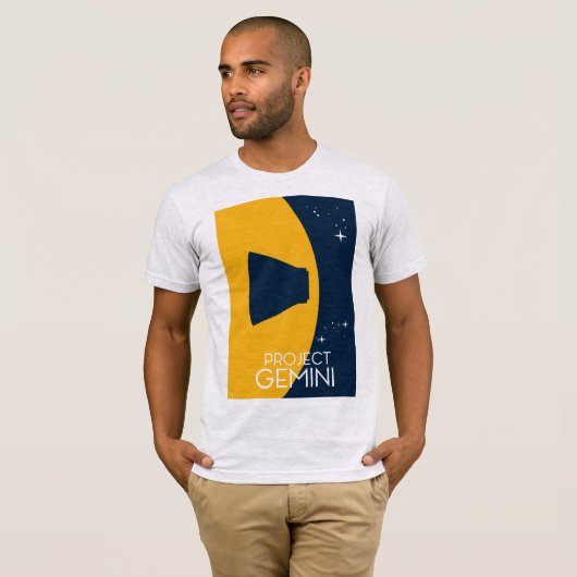Project Gemini Space Art illustratie T-shirt (Voorkant volledig)