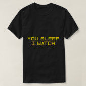 Project Hail Mary - Slaap je. I Watch (Geel) T-shirt (Design voorkant)