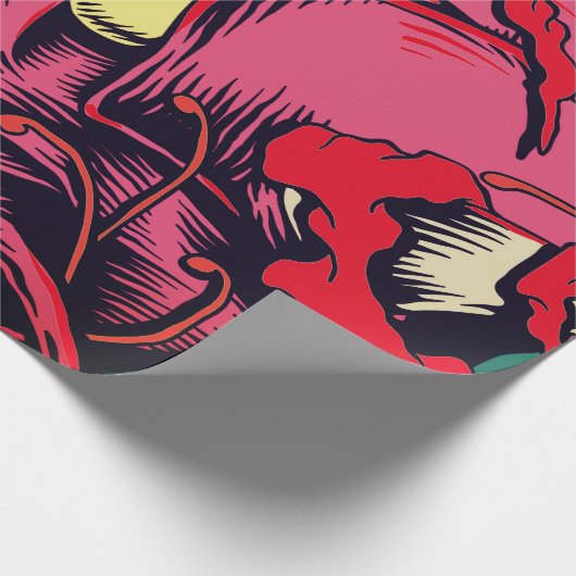 PROJECT HALLOWEEN JAPANS DEVIL Wrapping Paper Cadeaupapier (Hoek)