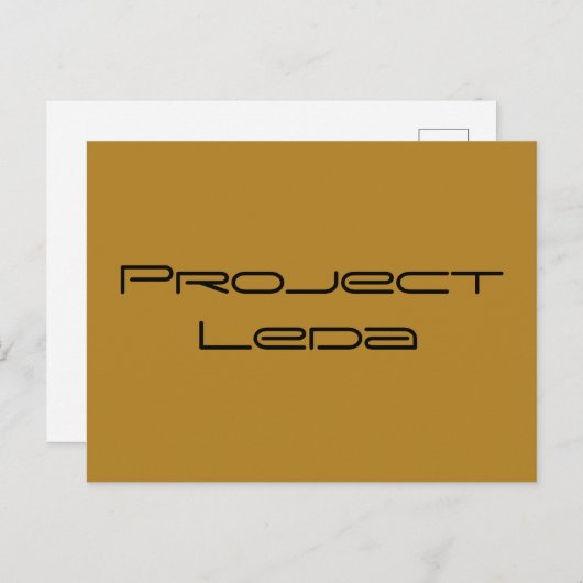 Project Leda van Orphan Black, geometrisch lettert Briefkaart (Voorkant / Achterkant)