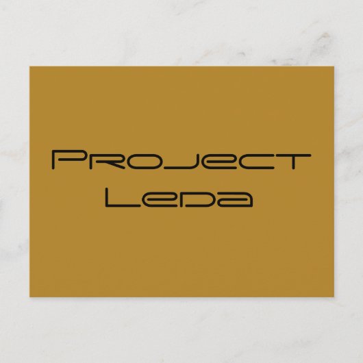 Project Leda van Orphan Black, geometrisch lettert Briefkaart (Voorkant)