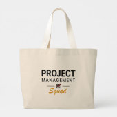 Project Management Squad – Checklist Editie Grote Tote Bag (Achterkant)