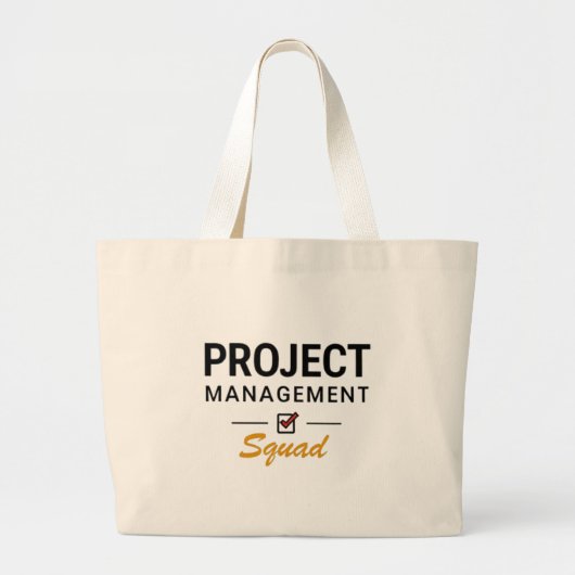 Project Management Squad – Checklist Editie Grote Tote Bag (Voorkant)