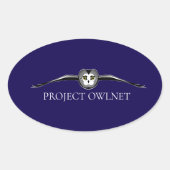 Project Owlnet Ovale Sticker (Voorkant)