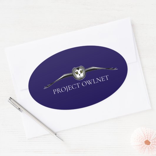 Project Owlnet Ovale Sticker (Envelop)